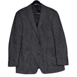 Arnold Brant Cashmere Wool Blazer Mens 42R Dark Gray Wool‎ Blend Single Breasted